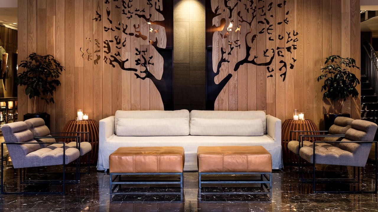 Andaz-Napa lounge area of one of the top luxury spa resorts in Napa