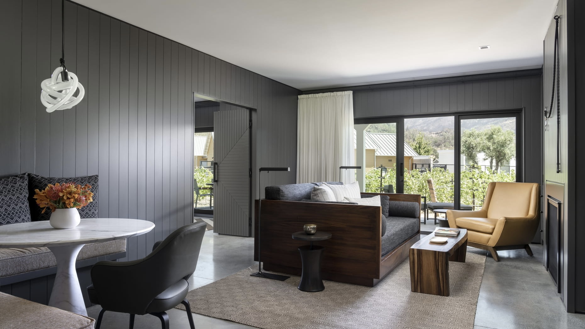 Four Seasons Resort & Residence Napa Valley bedroom living area Bodega 2 bedroom suite
